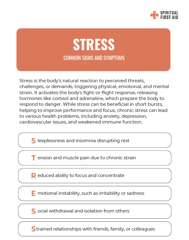 stress fact sheet and overview of symptoms